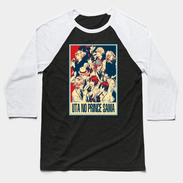 Quartet Night Fever UtaPri Legends Baseball T-Shirt by Merle Huisman